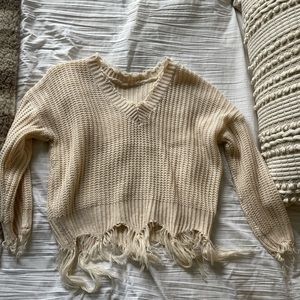 zaful cropped sweater size small